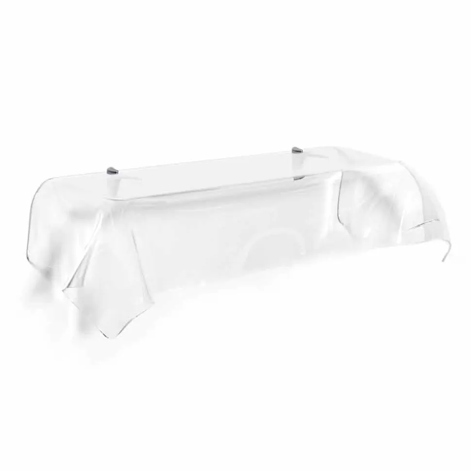 Consolle design moderno in plexiglass trasparente drappeggiato Wish
