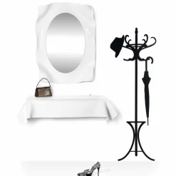 Consolle design moderno in plexiglass bianco drappeggiato Wish