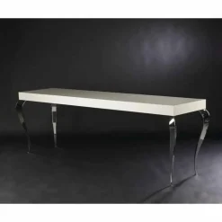 Consolle di design a quattro gambe in MDF e acciaio Luigi