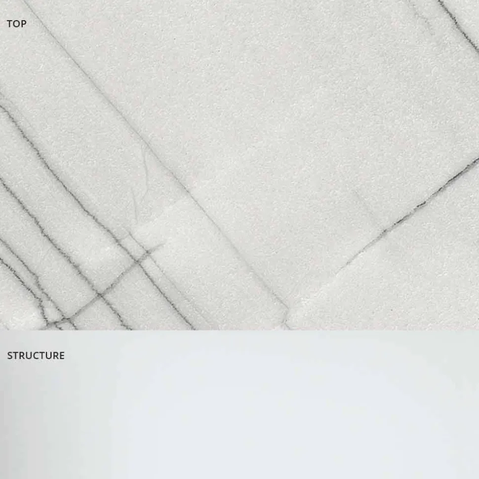 Consolle di Design con Piano in Marmo e Base in Vetro Made in Italy - Molino