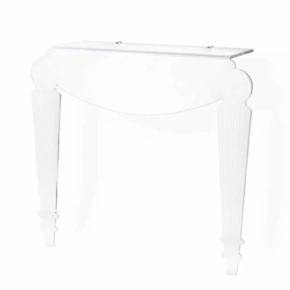 Consolle di design in plexiglass trasparente prodotta in Italia,Africo