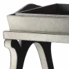 Consolle di design moderno con vassoio in cavallino grigio Felicia