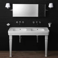 Consolle doppia su gambe in ceramica stile vintage anni 900' Serenity