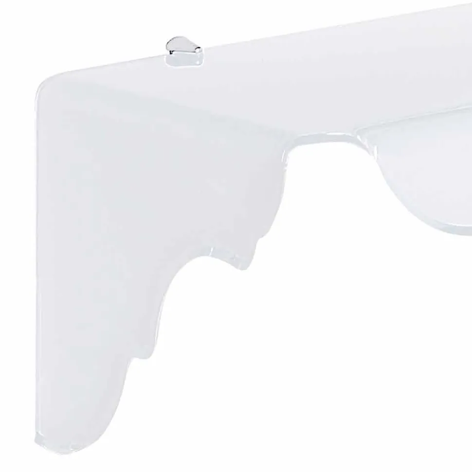 Consolle fissa a muro colore bianco di design Bianca, made in Italy