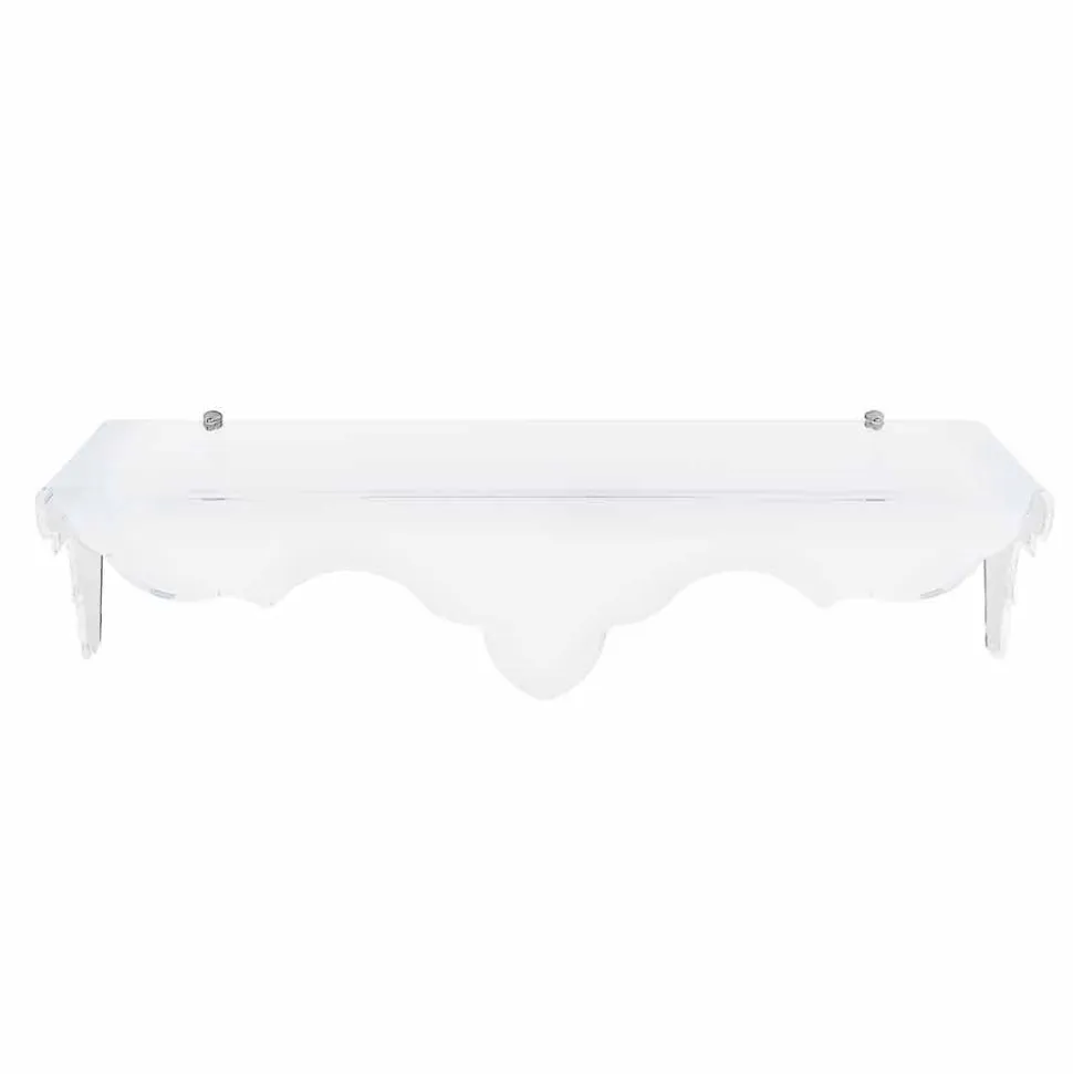 Consolle fissa a muro colore bianco di design Bianca, made in Italy