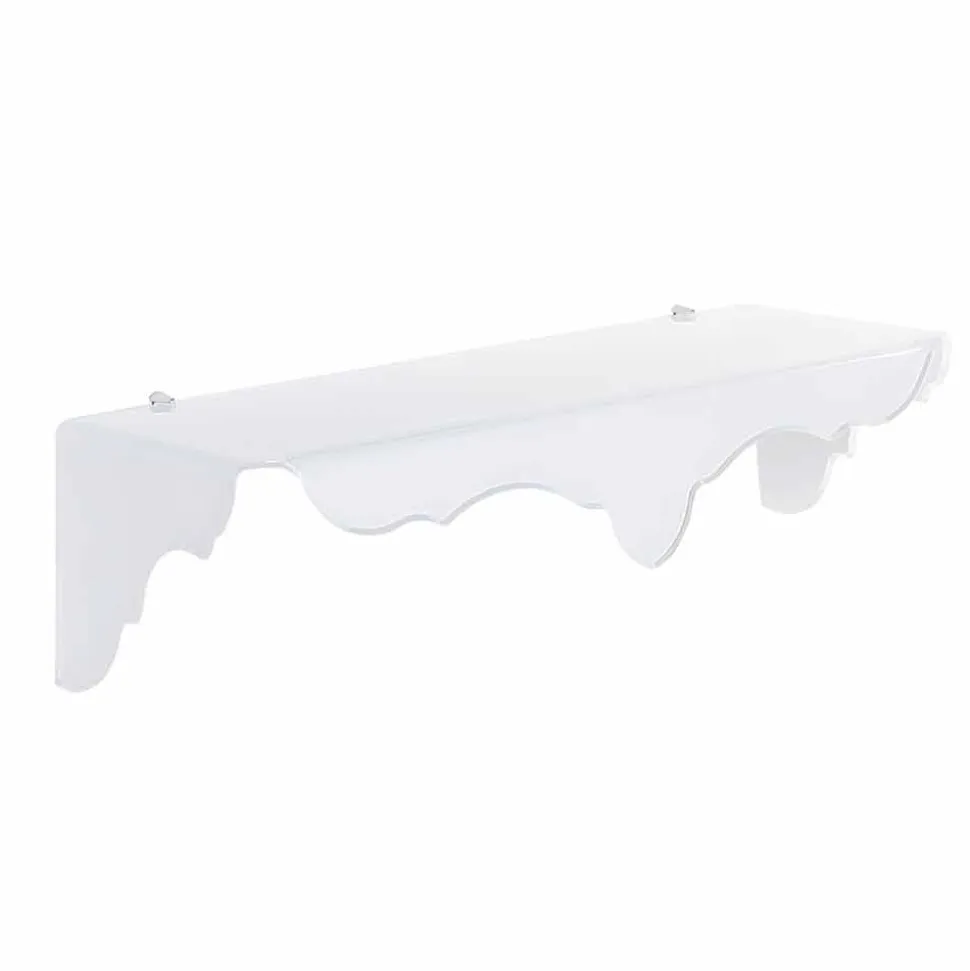 Consolle fissa a muro colore bianco di design Bianca, made in Italy