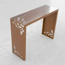 Consolle fissa di design Konsolle 120x40x90 Mabele, con ripiano in vetro