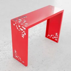 Consolle fissa di design Konsolle 120x40x90 Mabele, con ripiano in vetro