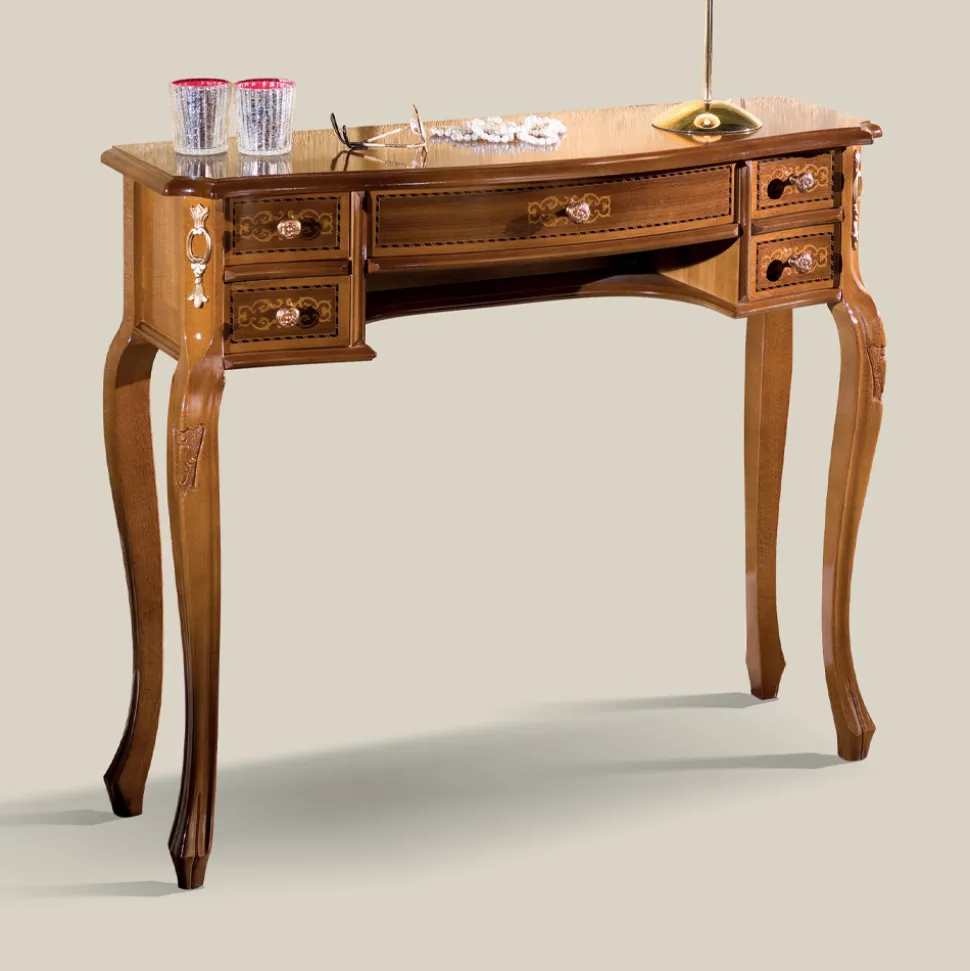 Consolle Ingresso Classica in Legno con 5 Cassetti Made in Italy - Richard