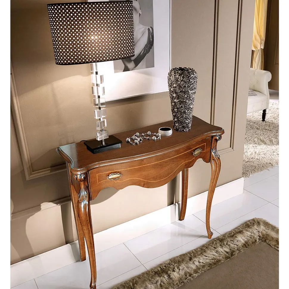 Consolle Ingresso Classica Legno con Cassetto Made in Italy - Ottaviano