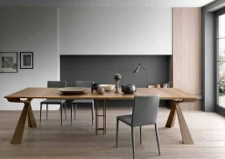 Consolle in Legno e Metallo Allungabile Fino 295 cm Made in Italy - Timedio