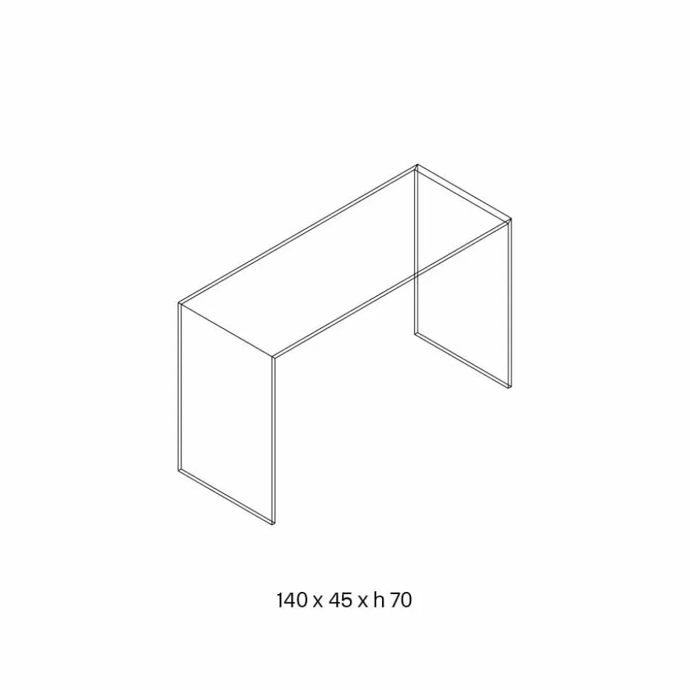 Consolle in Vetro Extrachiaro Design Minimale Made in Italy 2 Dimensioni - Selex