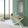 Consolle Moderna Allungabile a 300 cm con Telaio Bianco Made in Italy - Specchio