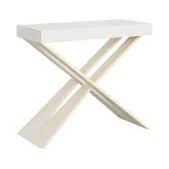 Consolle Moderna Allungabile a 300 cm con Telaio Bianco Made in Italy - Specchio