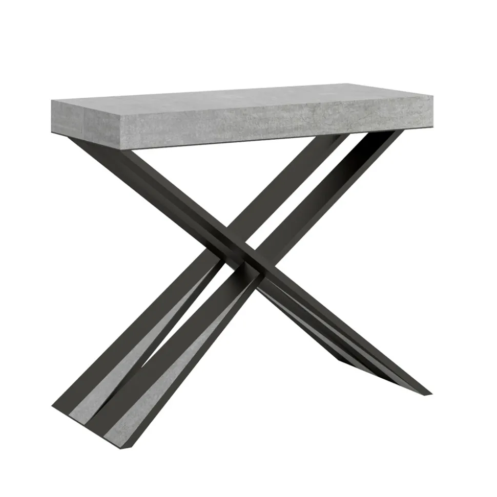 Consolle Moderna Allungabile a 300 cm con Telaio Antracite Made in Italy - Avventura