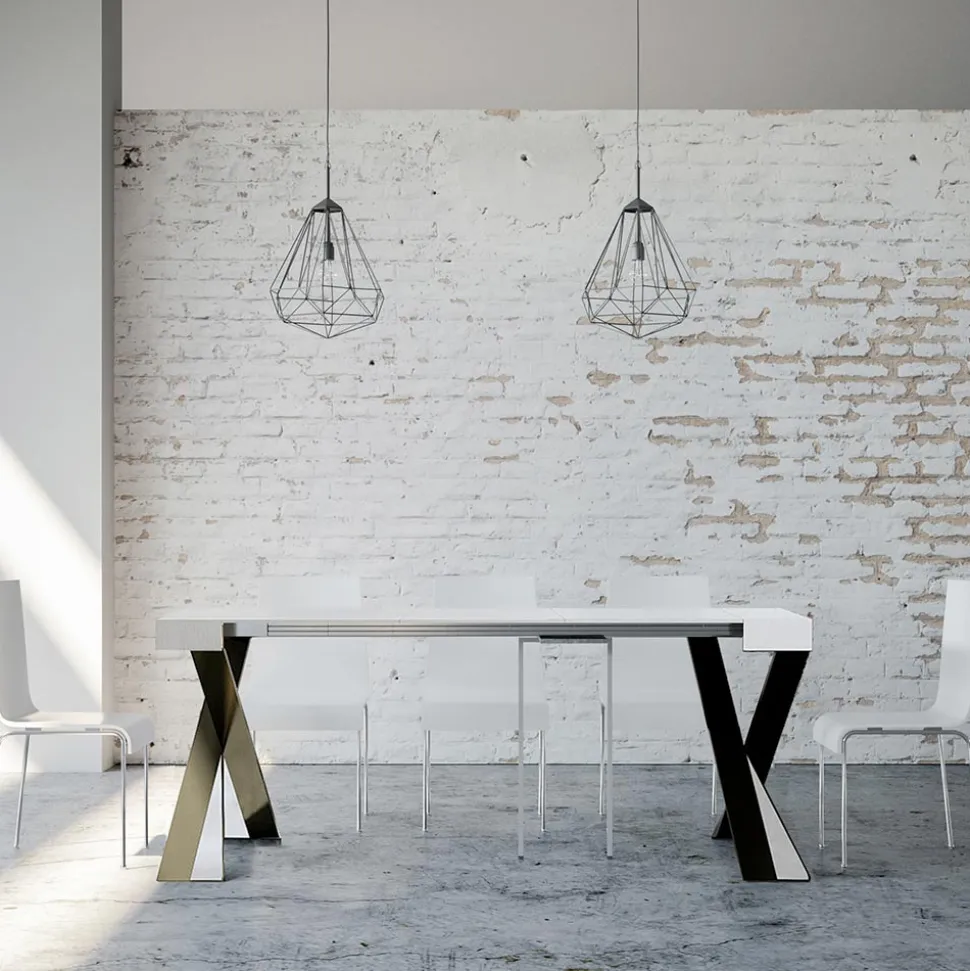 Consolle Moderna Allungabile a 300 cm con Telaio Antracite Made in Italy - Avventura