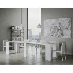 Consolle Moderna Allungabile 296 cm in Legno Nobilitato Made in Italy - Ariella