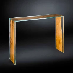 Consolle moderna in vetro e legno di Briccola veneziana Venezia