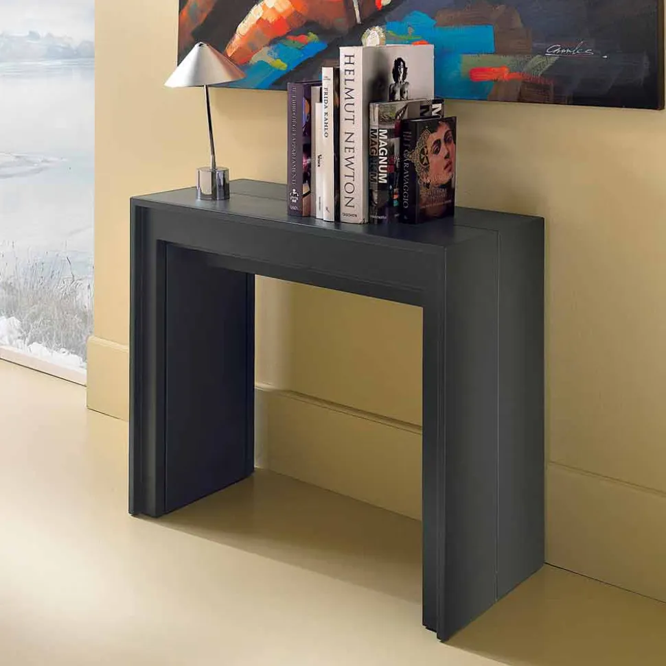 Consolle/Tavolo da pranzo allungabile, L 42,50/302,50x P90 cm, Alvaro