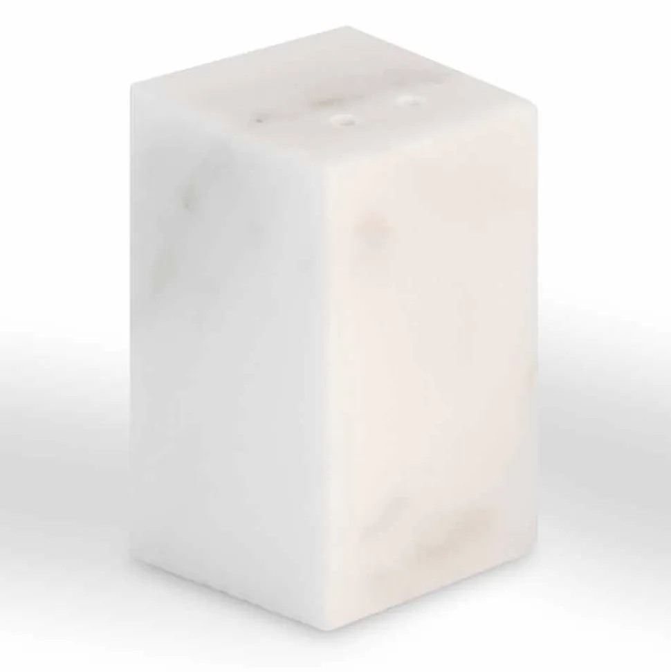 Contenitori per Sale e Pepe in Marmo Bianco di Carrara Made in Italy - Julio