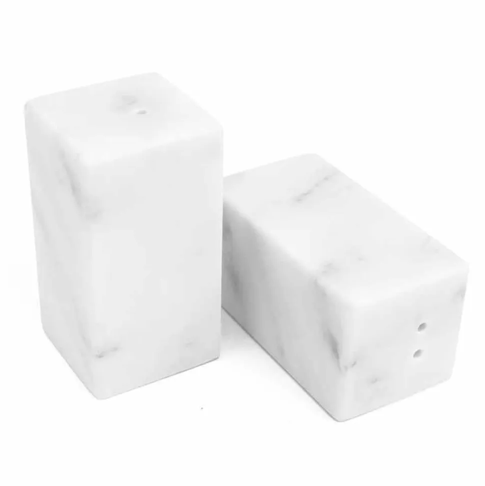 Contenitori per Sale e Pepe in Marmo Bianco di Carrara Made in Italy - Julio