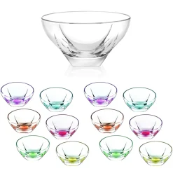 Coppette da Frutta o Gelato in Eco Cristallo Colorato 13 Pezzi - Amalgama