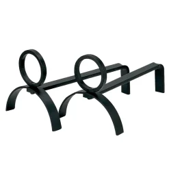 Coppia di Alari per il Camino in Metallo Altezza 21 cm Made in Italy - Sari