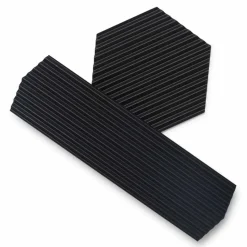 Coppia di Vassoi in Acciaio Laccato Nero o Dorato Design Moderno - Savona