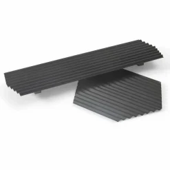 Coppia di Vassoi in Acciaio Laccato Nero o Dorato Design Moderno - Savona