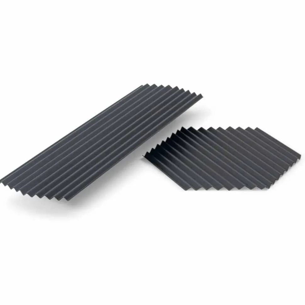 Coppia di Vassoi in Acciaio Laccato Nero o Dorato Design Moderno - Savona