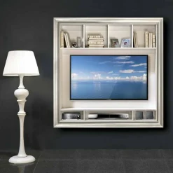 Cornice portaplasma da parete legno fatta a mano made in Italy Mirko