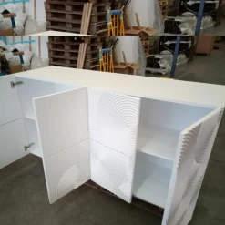 Credenza a 8 ante design moderno Ardesia, bianca, nera oppure oro