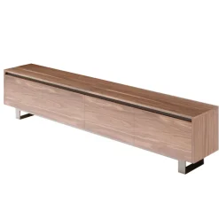 Credenza Bassa in Legno con Base in Metallo Made in Italy - Berta