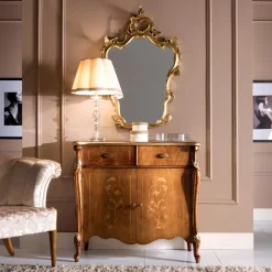 Credenza Classica da Soggiorno Legno con Intarsi Made in Italy - Ottaviano