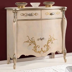 Credenza Classica da Soggiorno Legno con Intarsi Made in Italy - Ottaviano