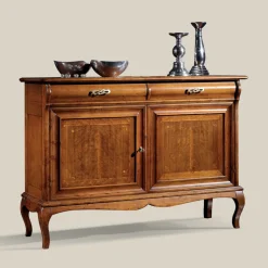 Credenza Classica da Soggiorno in Legno di Noce Made in Italy - Helisa