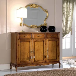 Credenza Classica in Legno Noce Bassano di Lusso Made in Italy - Richard
