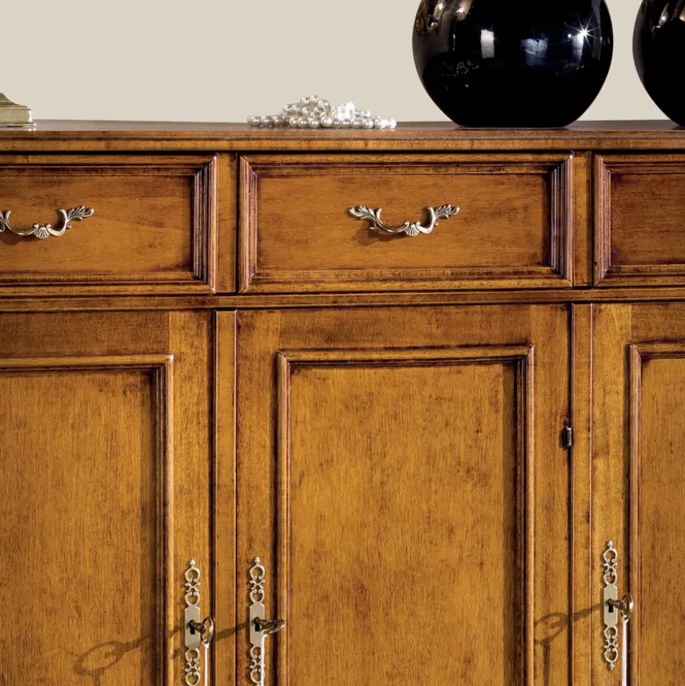 Credenza Classica in Legno Noce Bassano di Lusso Made in Italy - Richard