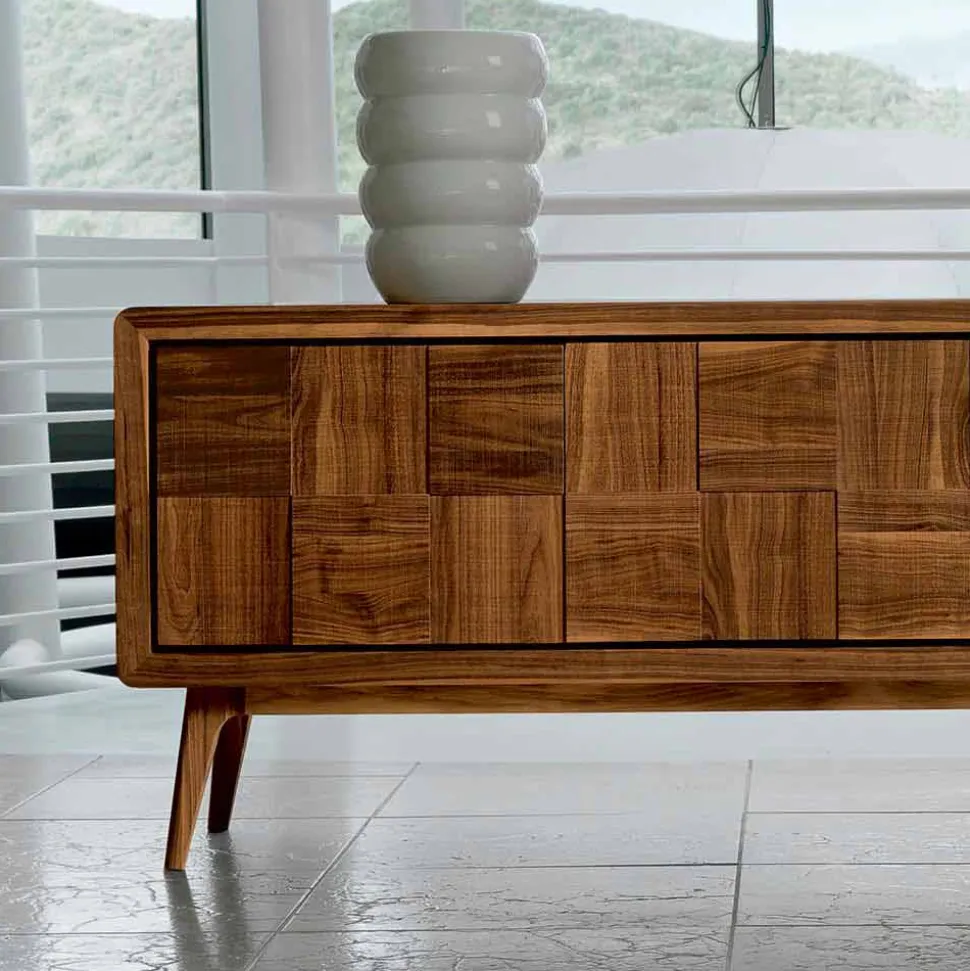 Credenza con 3 ante in legno massello design moderno Nensi