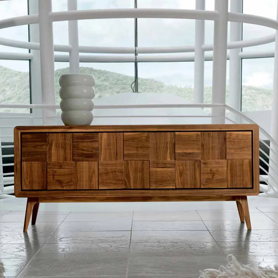 Credenza con 3 ante in legno massello design moderno Nensi