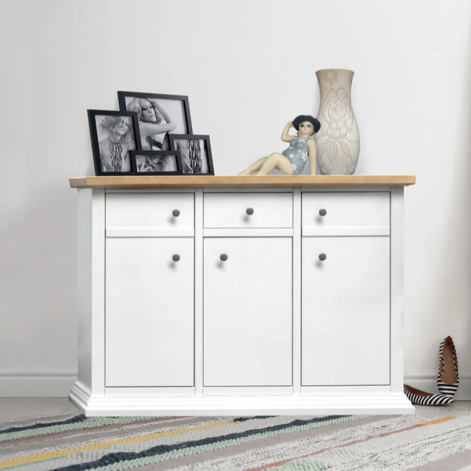 Credenza con Struttura in Particelle di Legno Impiallacciato Made in Italy - Odino