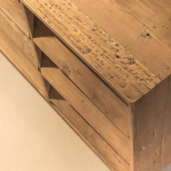 Credenza da Soggiorno con 2 Ante Centrali e 6 Cassetti Laterali - Slide