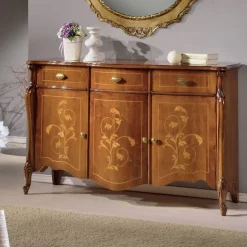 Credenza da Soggiorno in Legno Noce o Bianco Made in Italy - Ottaviano