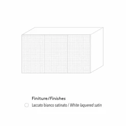 Credenza design moderno nera con 2 ante e cassettone estraibile Flora