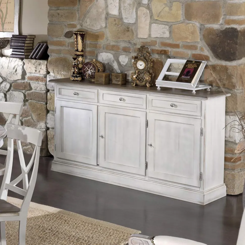 Credenza in Legno con 3 Cassetti e 3 Ante Made in Italy - Uller