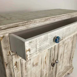 Credenza in Legno di Abete Massello con Ripiani Interni Made in Italy - Pierrot