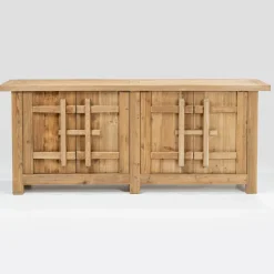Credenza in Legno di Pino Naturale Invecchiato con 2 o 4 Ante - Aituno