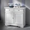 Credenza in Legno Laccato Bianco con 2 Ante e 2 Cassetti Made in Italy - Sogbo
