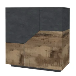 Credenza in Legno Nobilitato 3 Vani e 2 Mensole Made in Italy - Alyssa