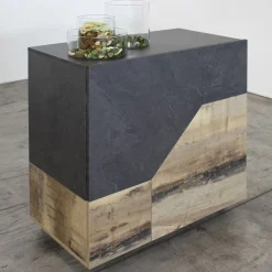 Credenza in Legno Nobilitato 3 Vani e 2 Mensole Made in Italy - Alyssa